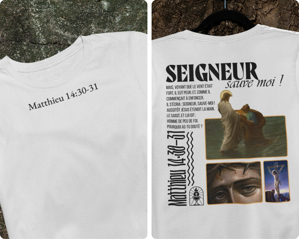 T-shirt Matthieu 14:30-31 Le 14e Apôtre